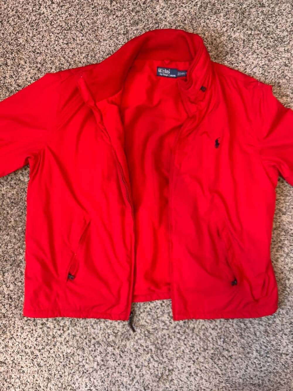 Polo Ralph Lauren Jacket Size XXL Red Full Zip Windbreaker